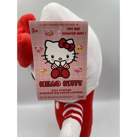 Hello Kitty Valentines “Be Mine” Plush Side Stepper Red New With Tags - Picture 7 of 10